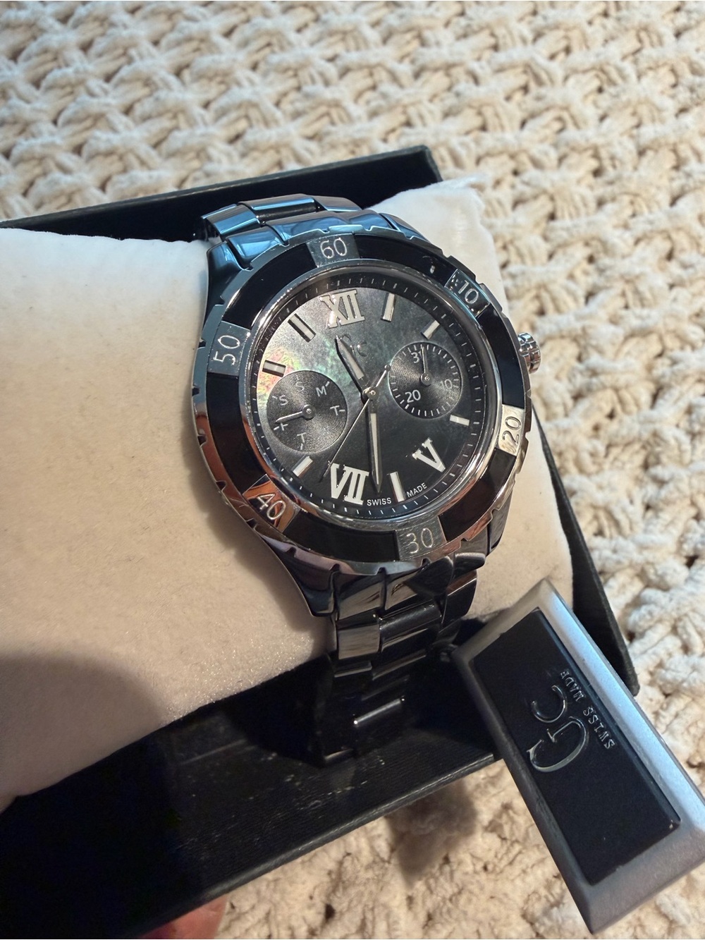 Black Ceramic Sapphire crystal Swiss made Watch - GC